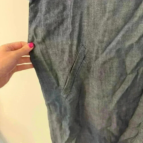 J.Jill Chambray Short-Sleeve Dress Size Large - Picture 7 of 8